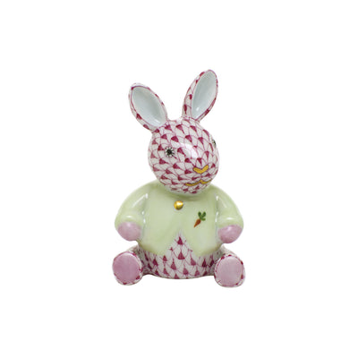 Pink Herend Fashionista Bunny Porcelain Figurine 